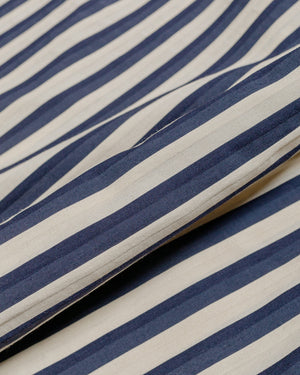 Stüssy Flat Bottom Stripe Shirt Navy fabric
