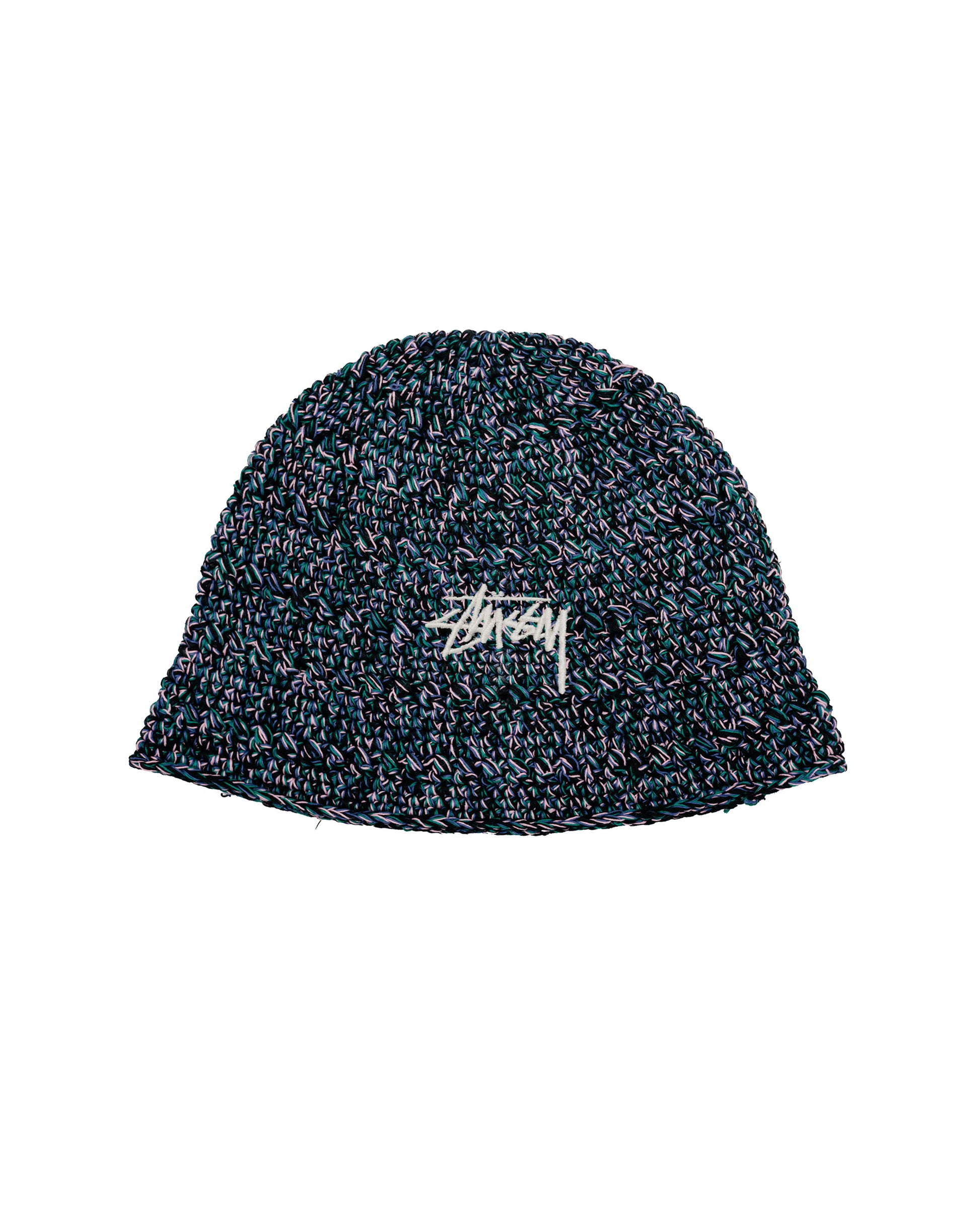 Stüssy Hemp Stock Knit Bucket Hat Multi Navy