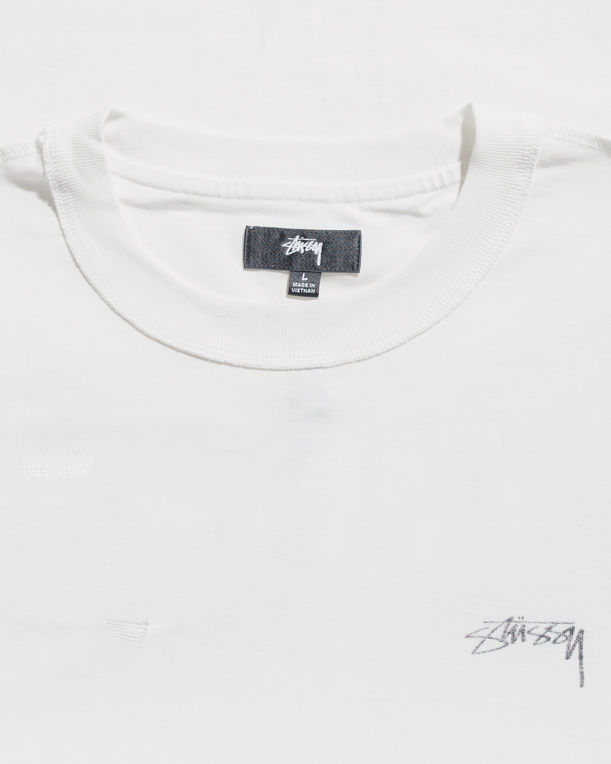 Stüssy Lazy LS Tee White