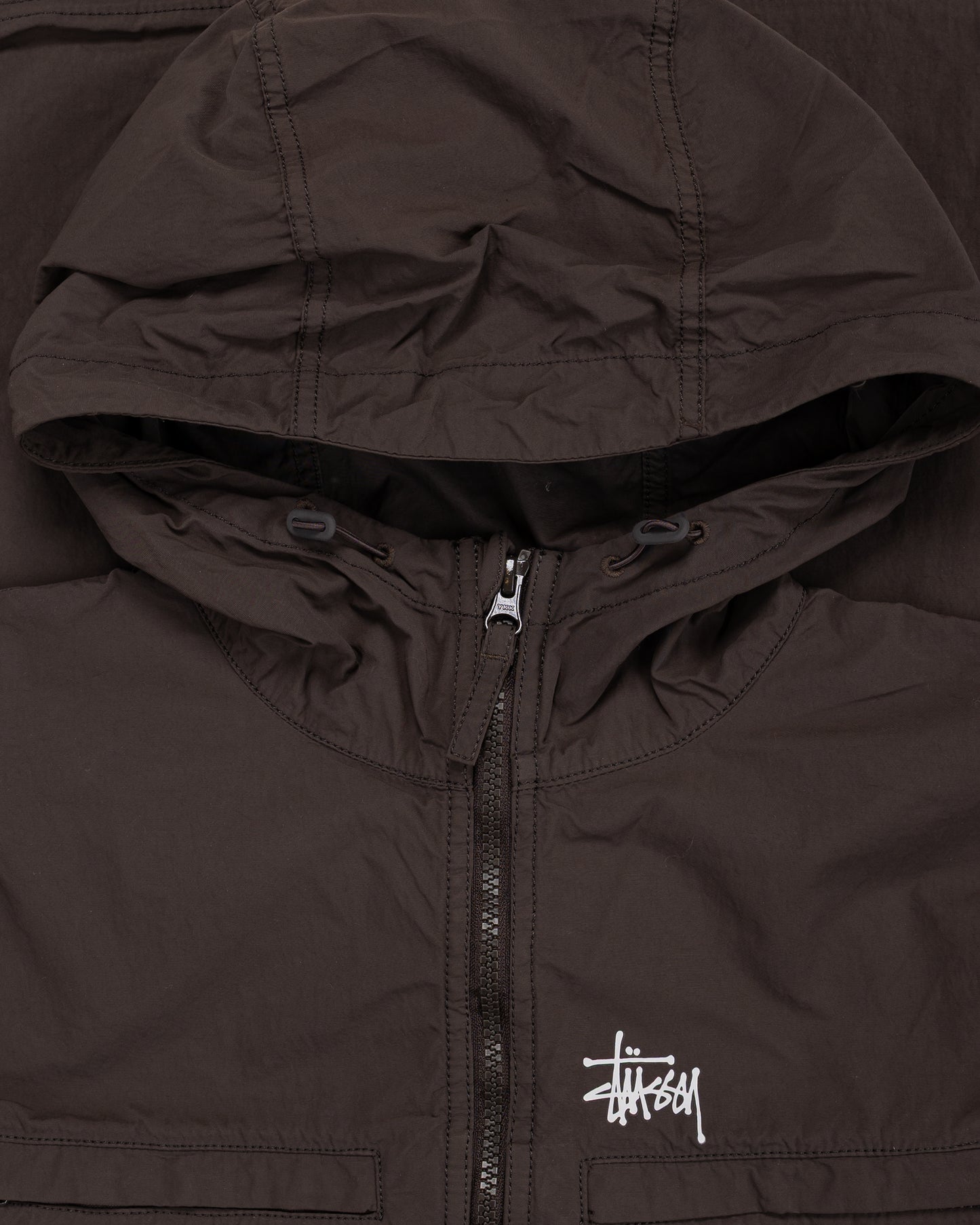 Stüssy Lightweight Hooded Jacket Brown
