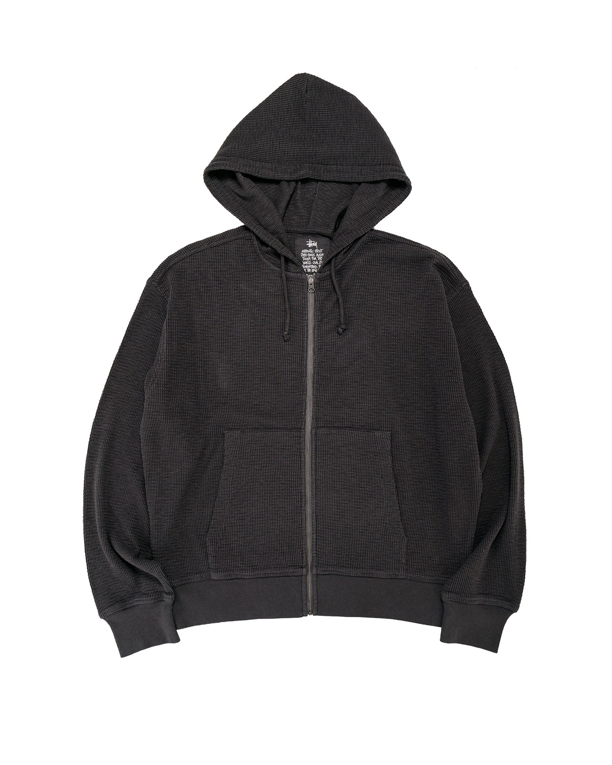 Stüssy Lightweight Thermal Hoodie Faded Black