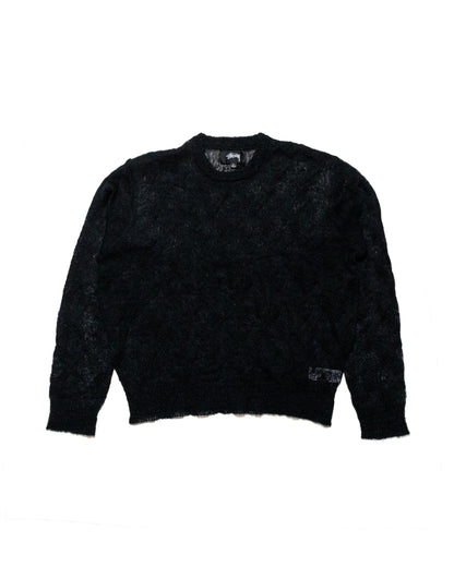 Stüssy Loose Knit Cross Cable Black