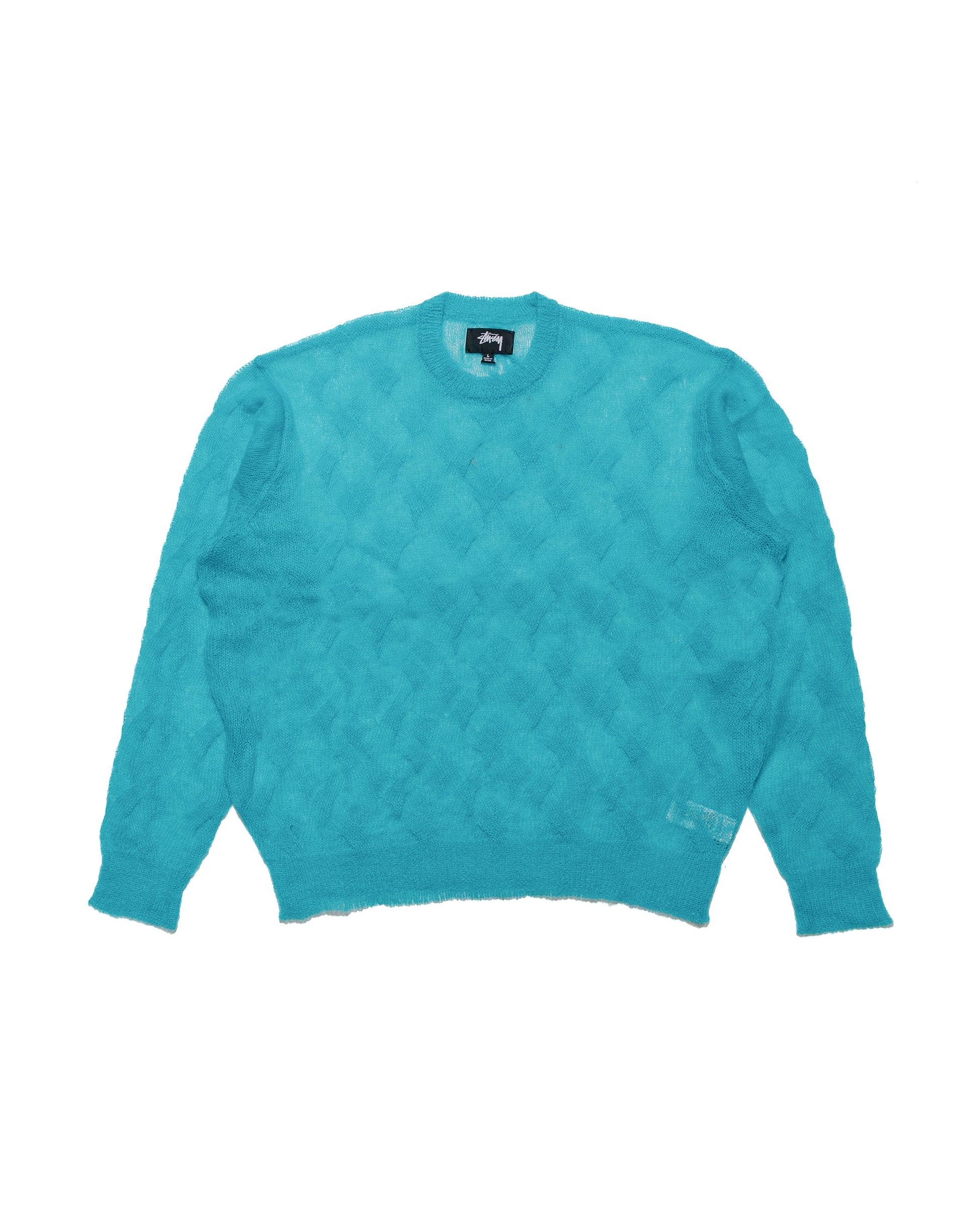 Stüssy Loose Knit Cross Cable Cyan