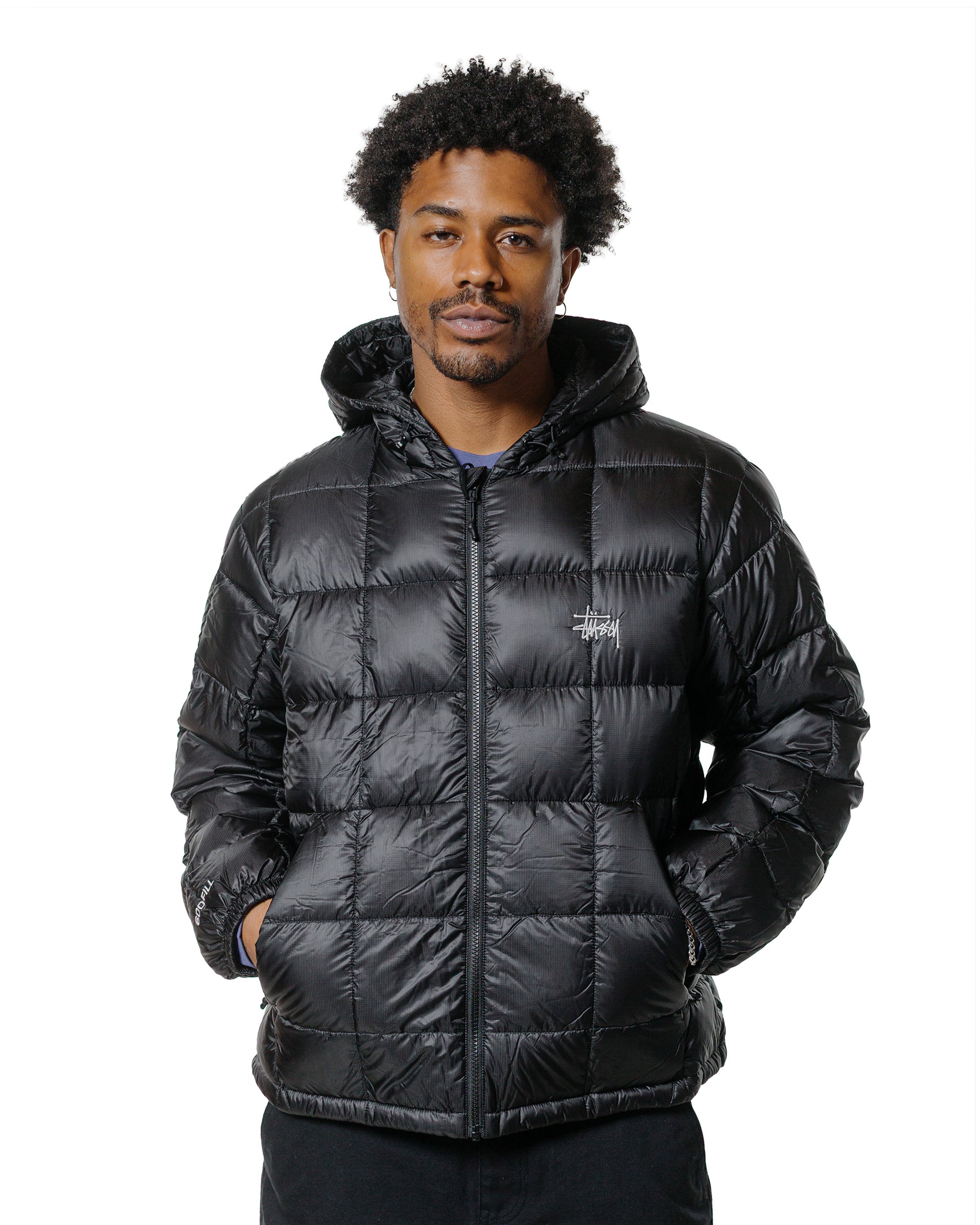 Stüssy Midweight Hooded Puffer Black