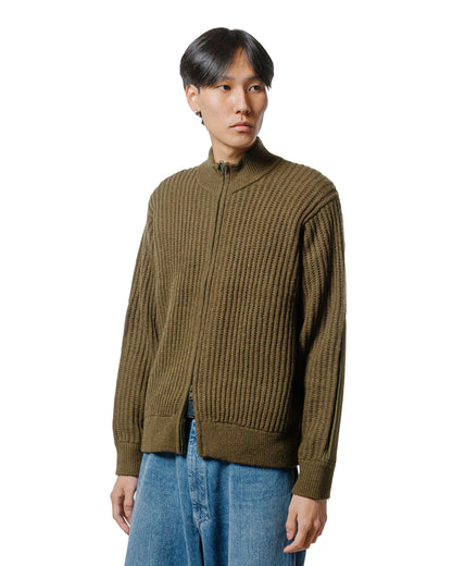 Stüssy Military Patch Zip Sweater Green