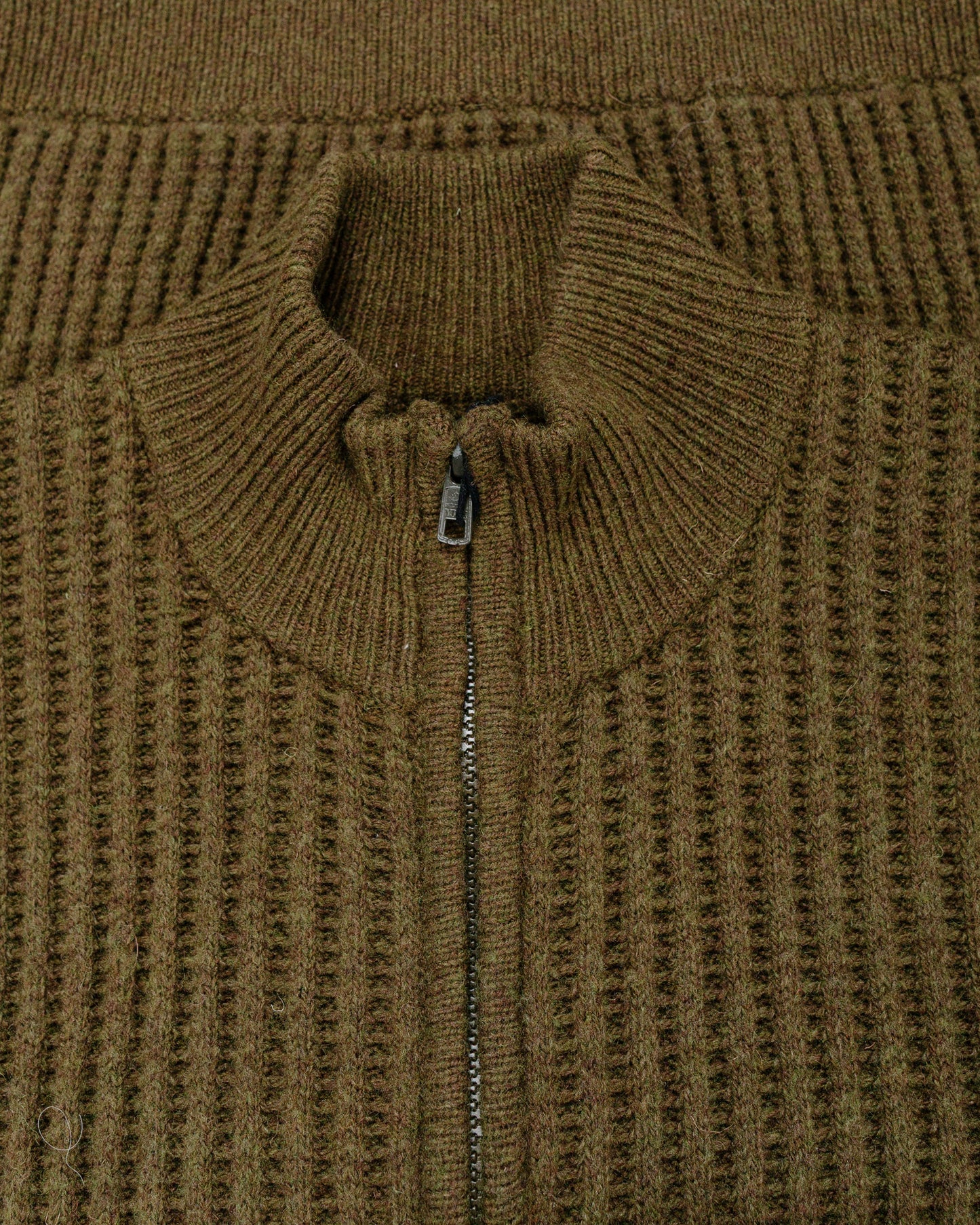 Stüssy Military Patch Zip Sweater Green
