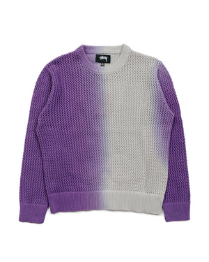 Stüssy Pigment Dyed Loose Gauge Sweater Purple