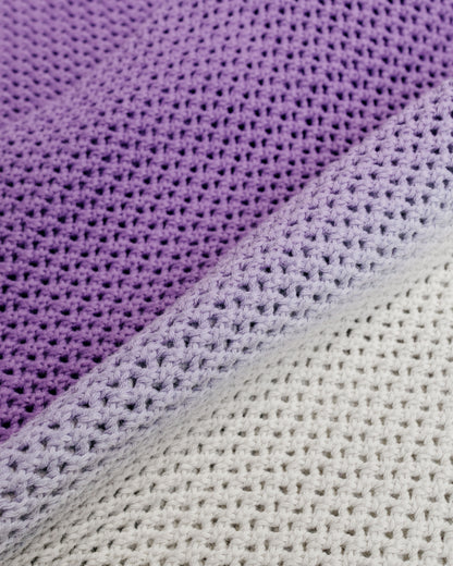 Stüssy Pigment Dyed Loose Gauge Sweater Purple fabric