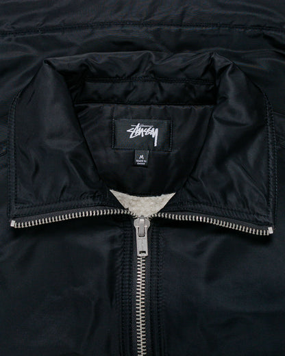 Stüssy Pile Lined Zip Jacket Black