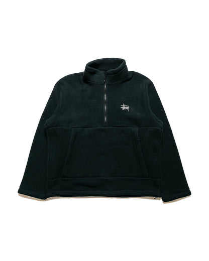 Stüssy Polar Fleece Half Zip Mock Neck Black