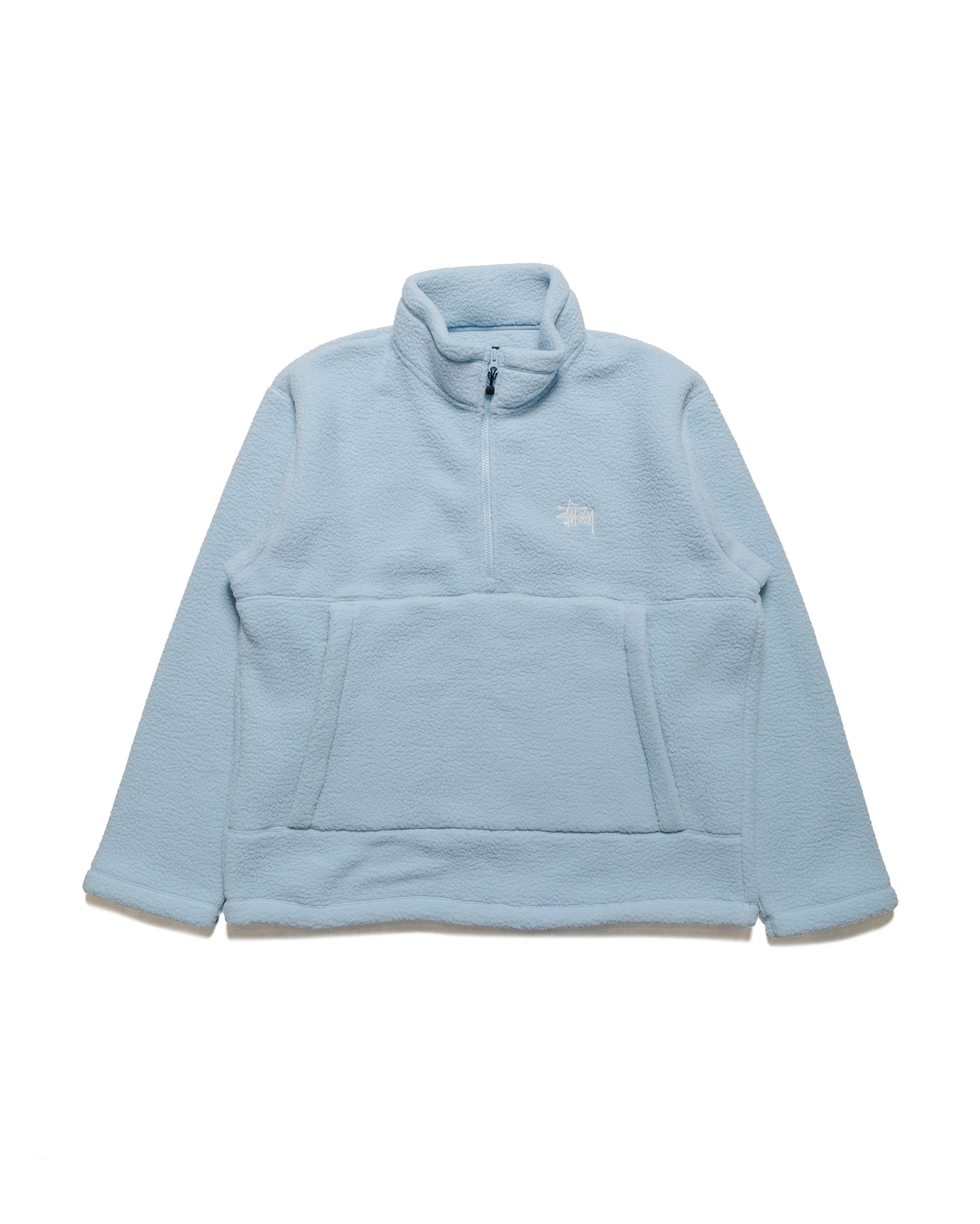 Stüssy Polar Fleece Half Zip Mock Neck Blue