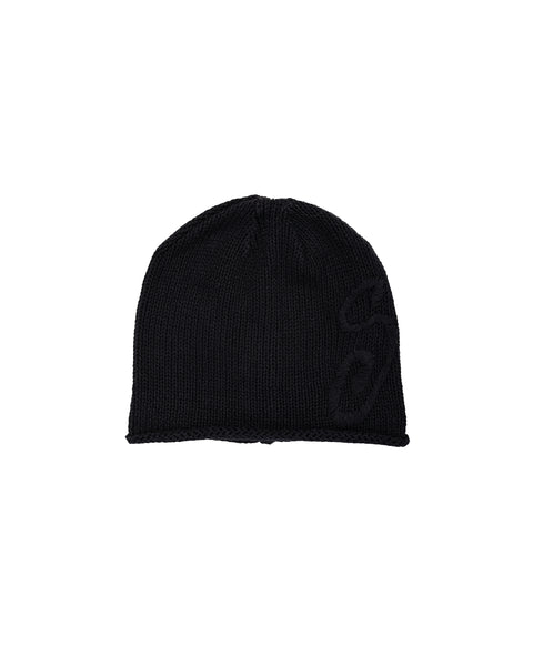 Stüssy S ニットスカルキャップ ブラック