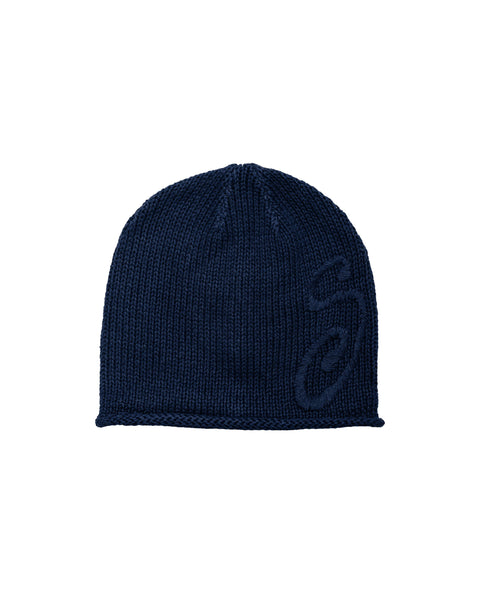 Stüssy S ニット スカルキャップ ネイビー