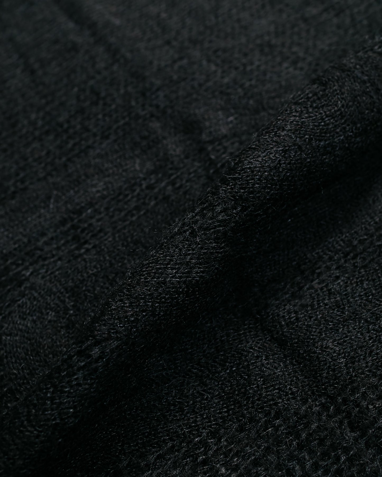 Stüssy S Loose Knit Sweater Black fabric