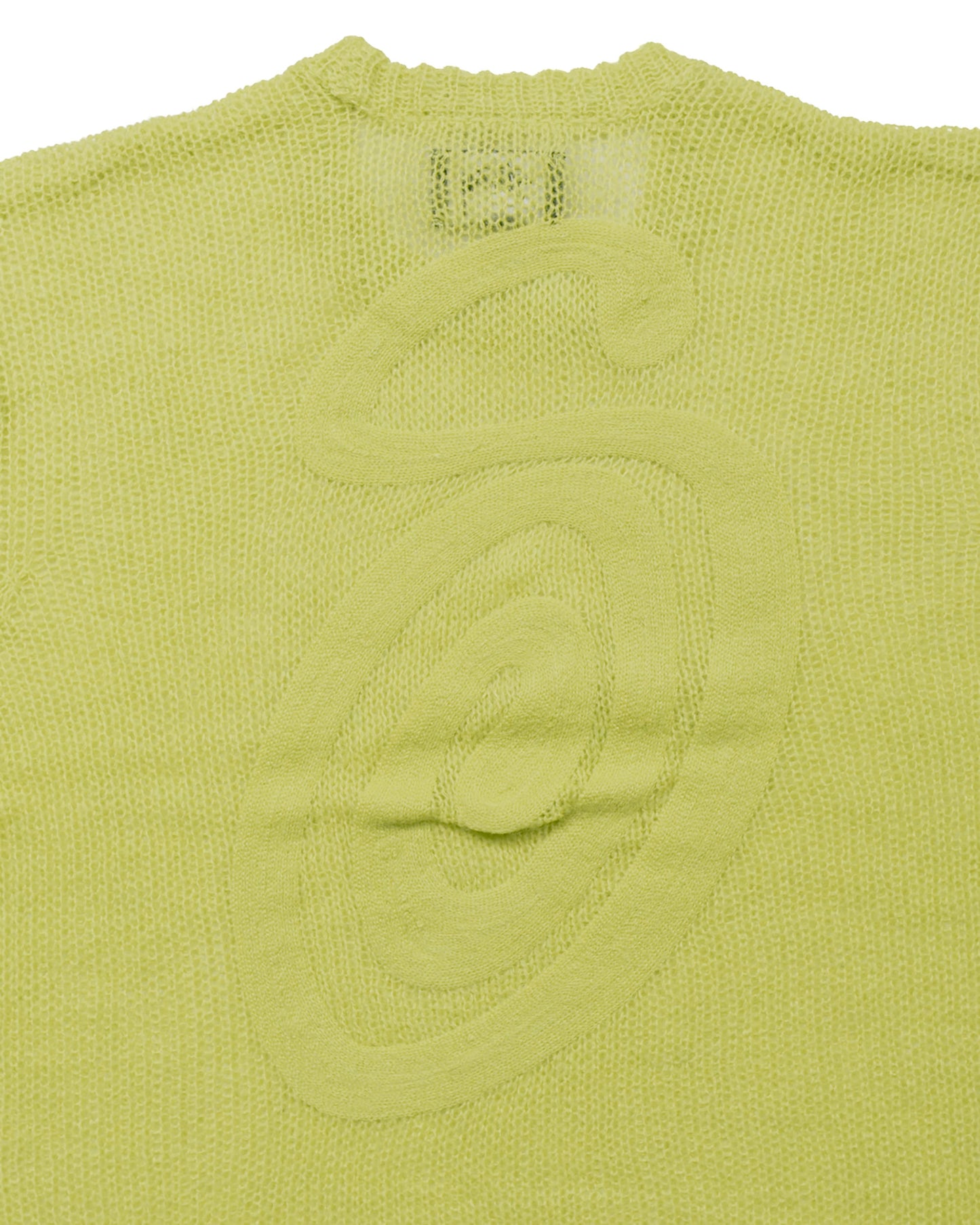 Stüssy S Loose Knit Sweater Lime back