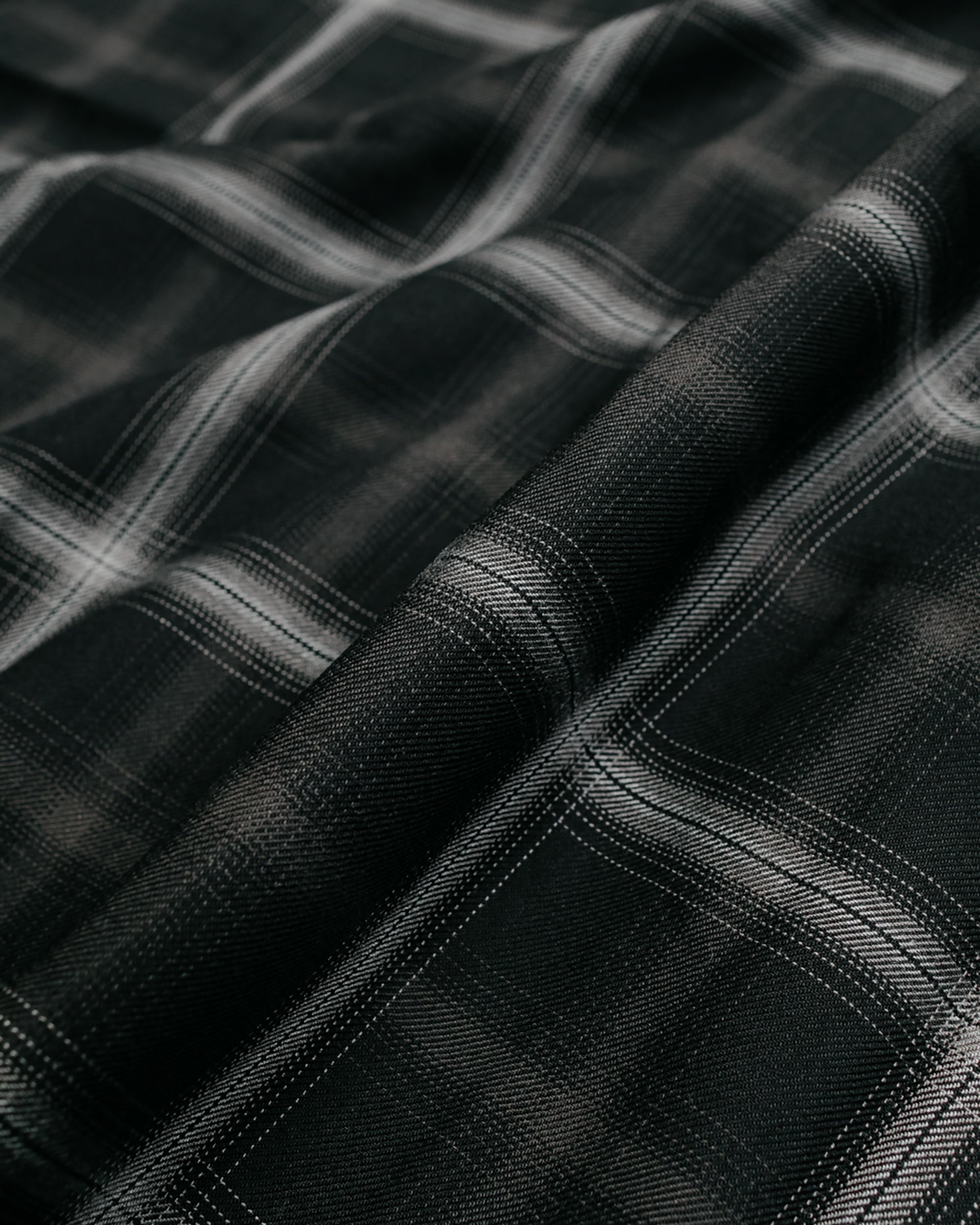 Stüssy Shadow Plaid Rayon Shirt Black