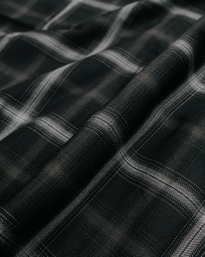 Stüssy Shadow Plaid Rayon Shirt Black fabric