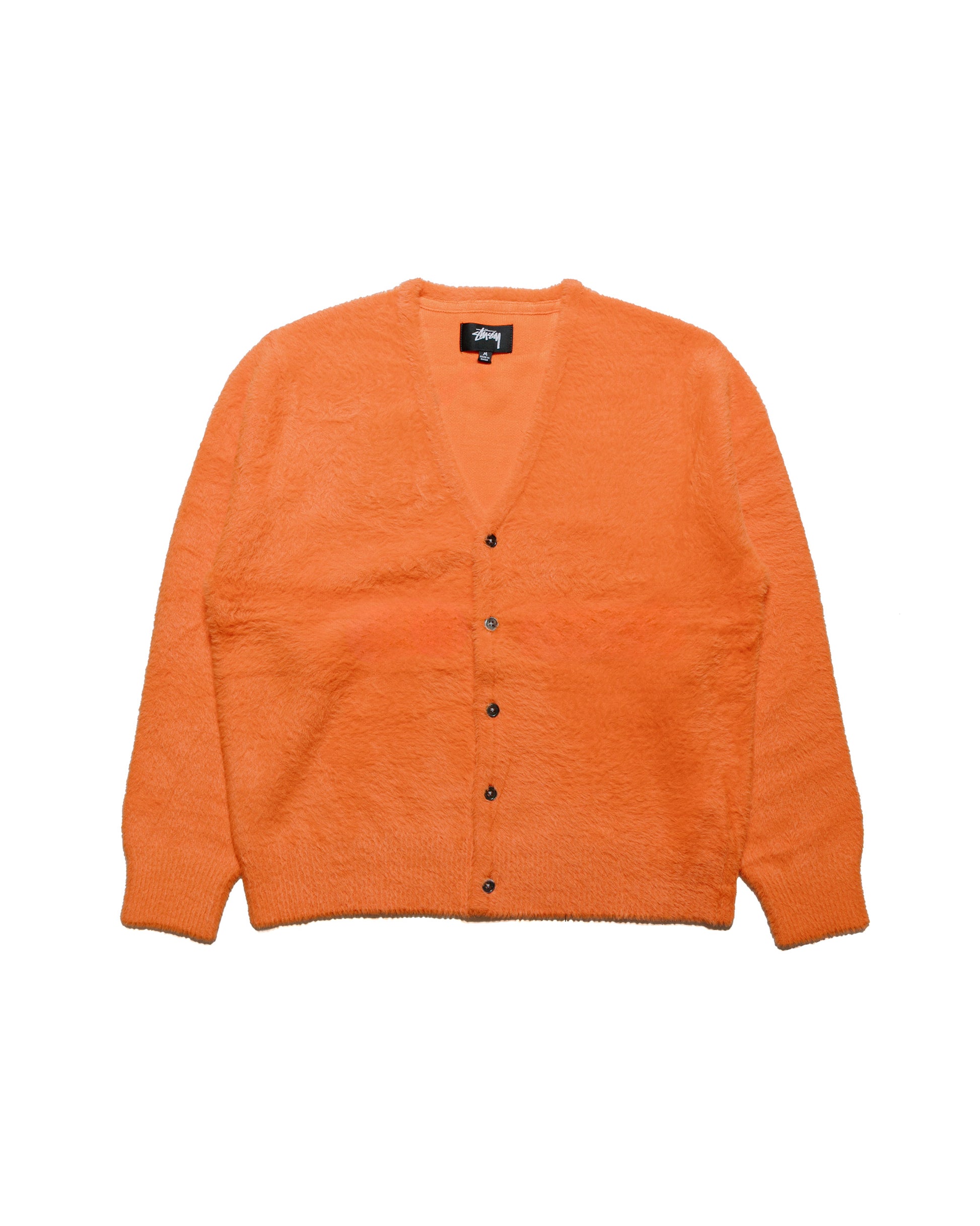 Stüssy Shaggy Cardigan Red Orange