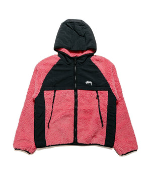 Stüssy Sherpa Paneled Hooded Jacket Pink
