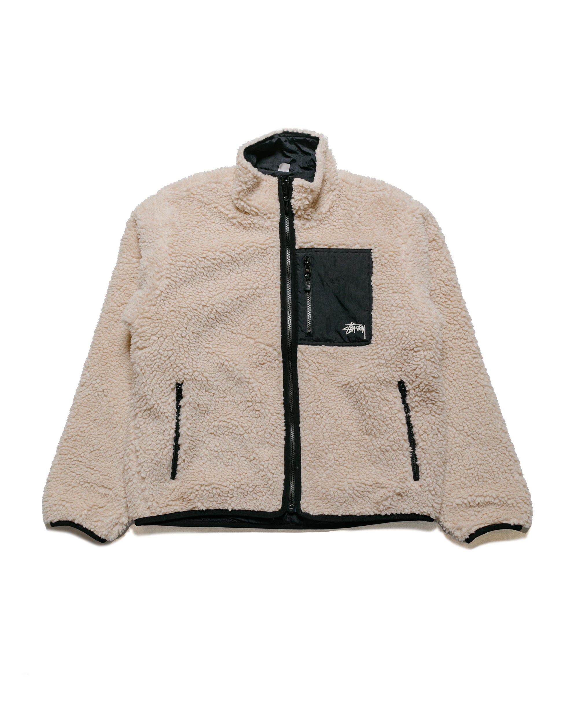 Stüssy Sherpa Reversible Jacket Beige