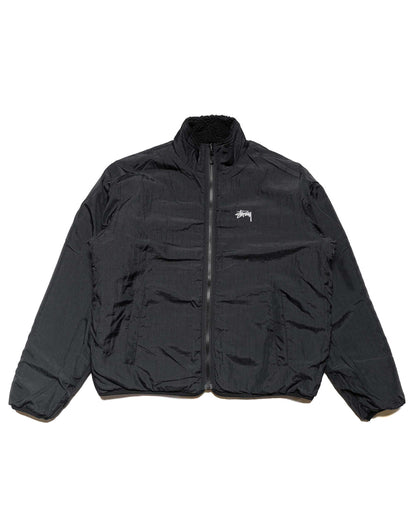 Stüssy Sherpa Reversible Jacket Black reverse