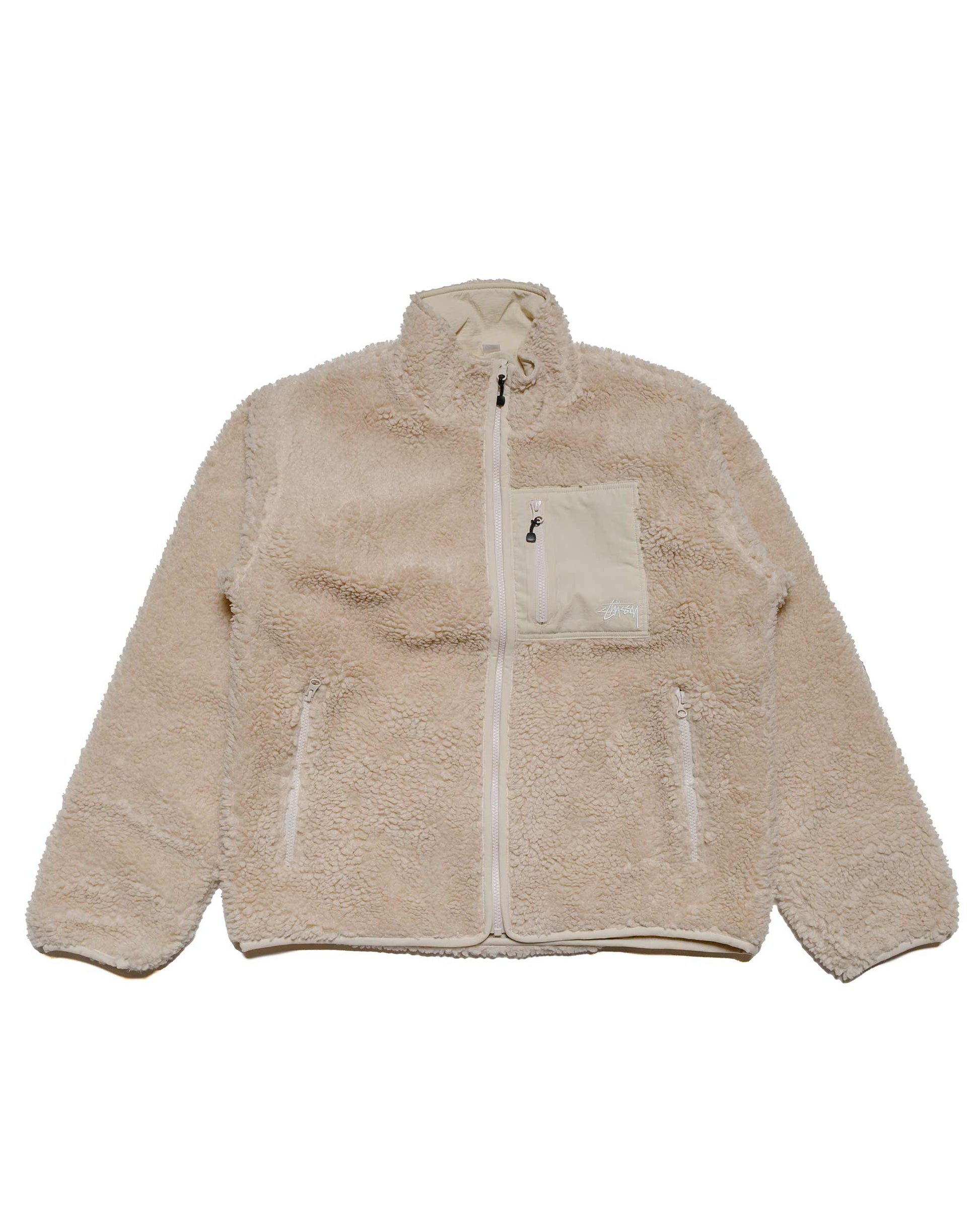 Stüssy Sherpa Reversible Jacket Natural - Main Image