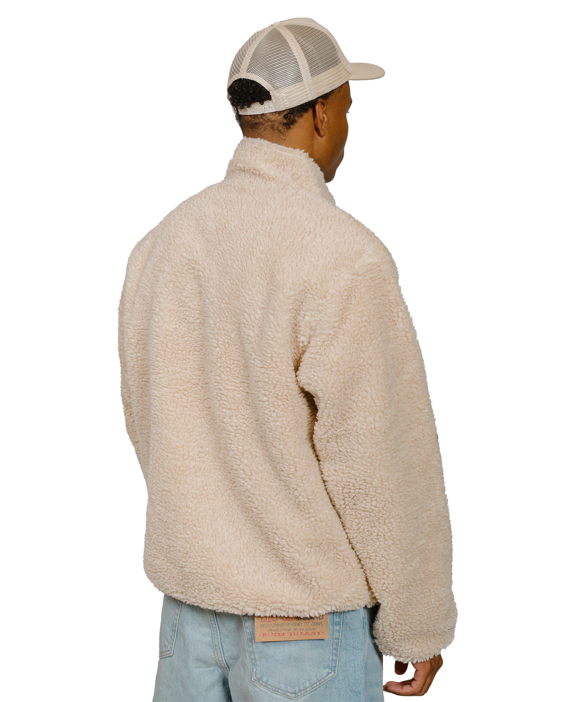 Stüssy Sherpa Reversible Jacket Natural model back