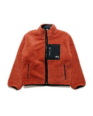 Stüssy Sherpa Reversible Jacket Terracotta