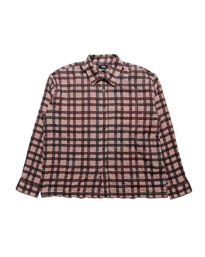 Stüssy Sonoma Plaid LS Shirt Pink