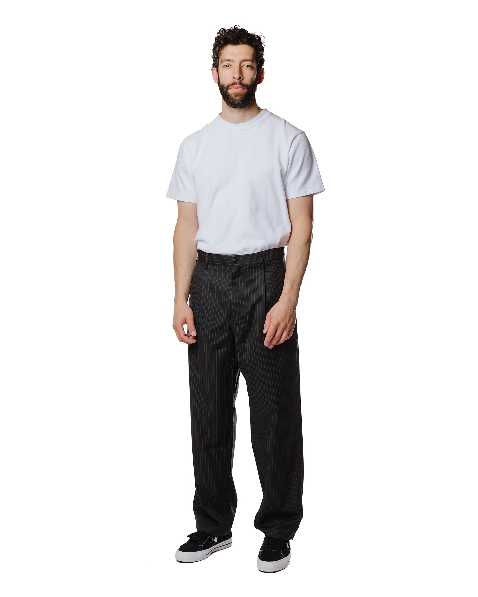 Stüssy Striped Volume Pleated Trouser Black