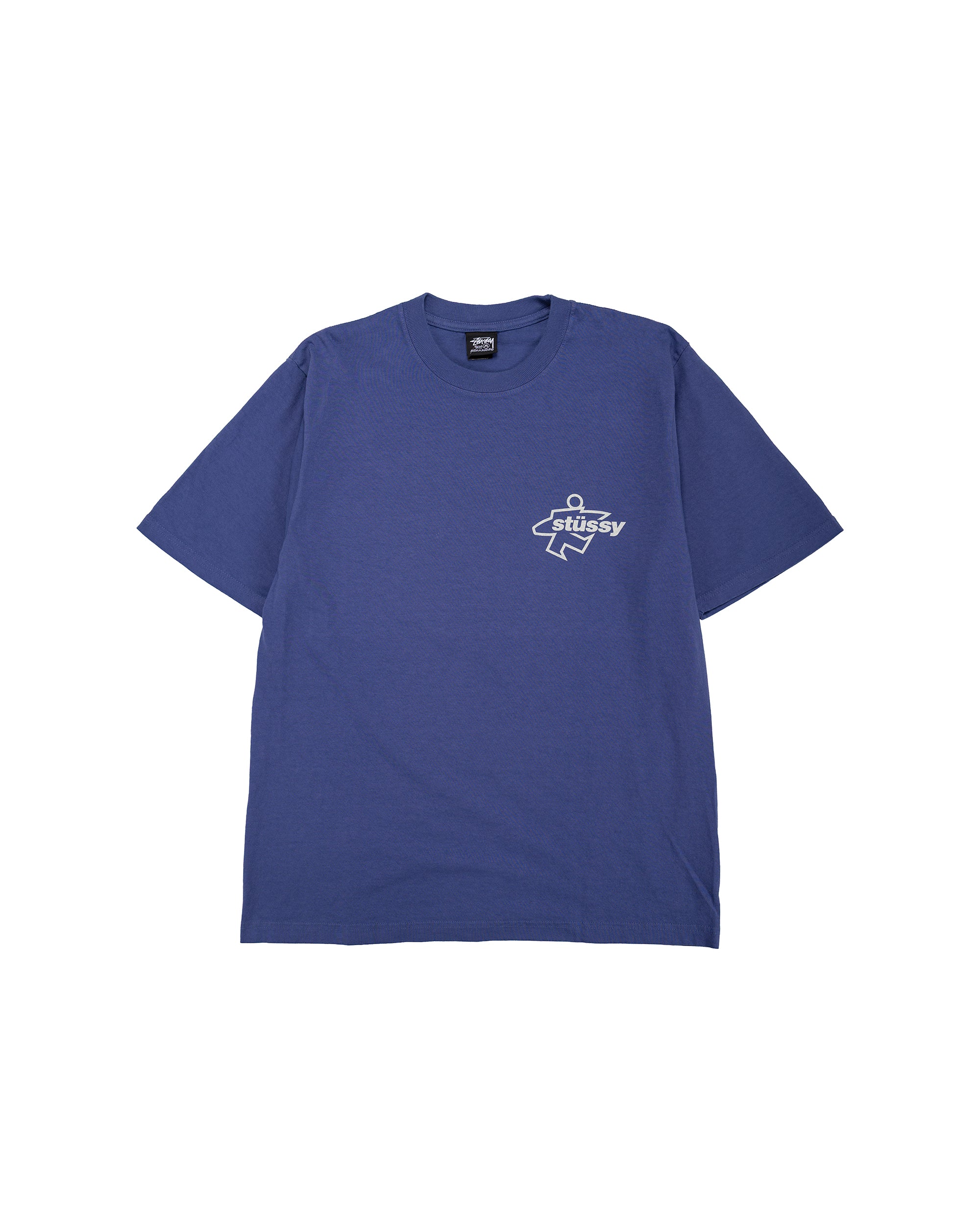 Stüssy ダークグレー ロゴ刺繍 シャツ Lサイズ STUSSY - ジャンク品 stussy 80s 後付け黒タグ Tシャツ ラスタマン Lの