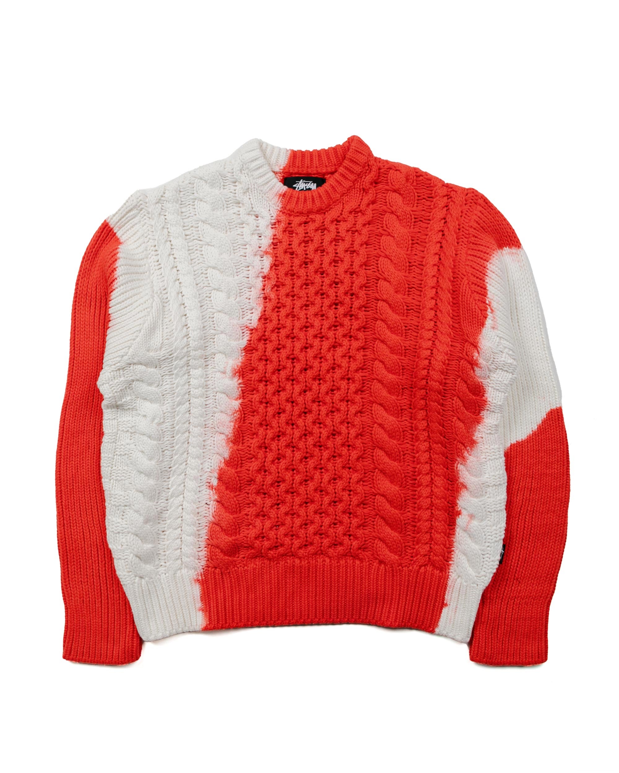 Stüssy Tie Dye Fisherman Sweater Red