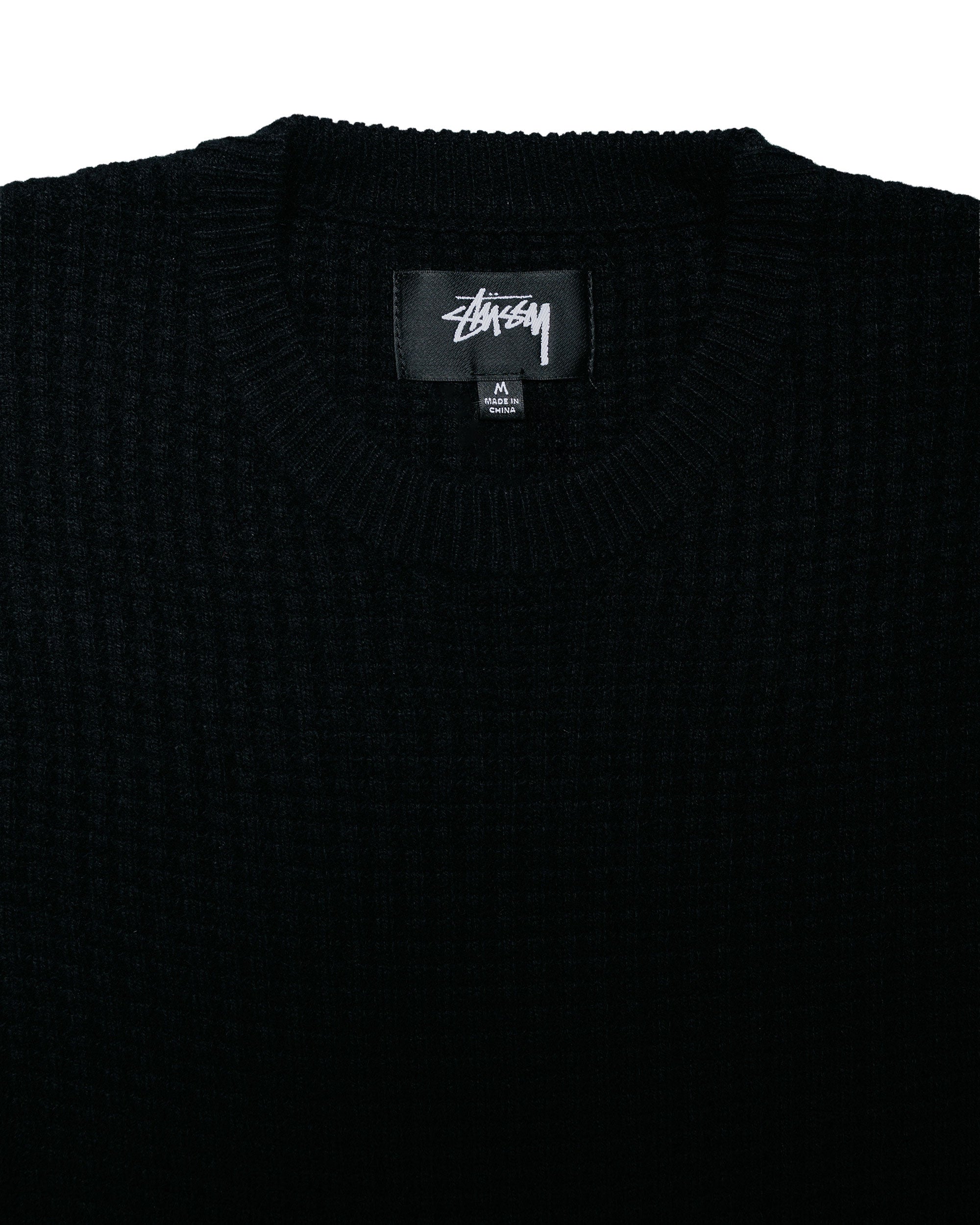 Stüssy Waffle Cashmere Sweater Black