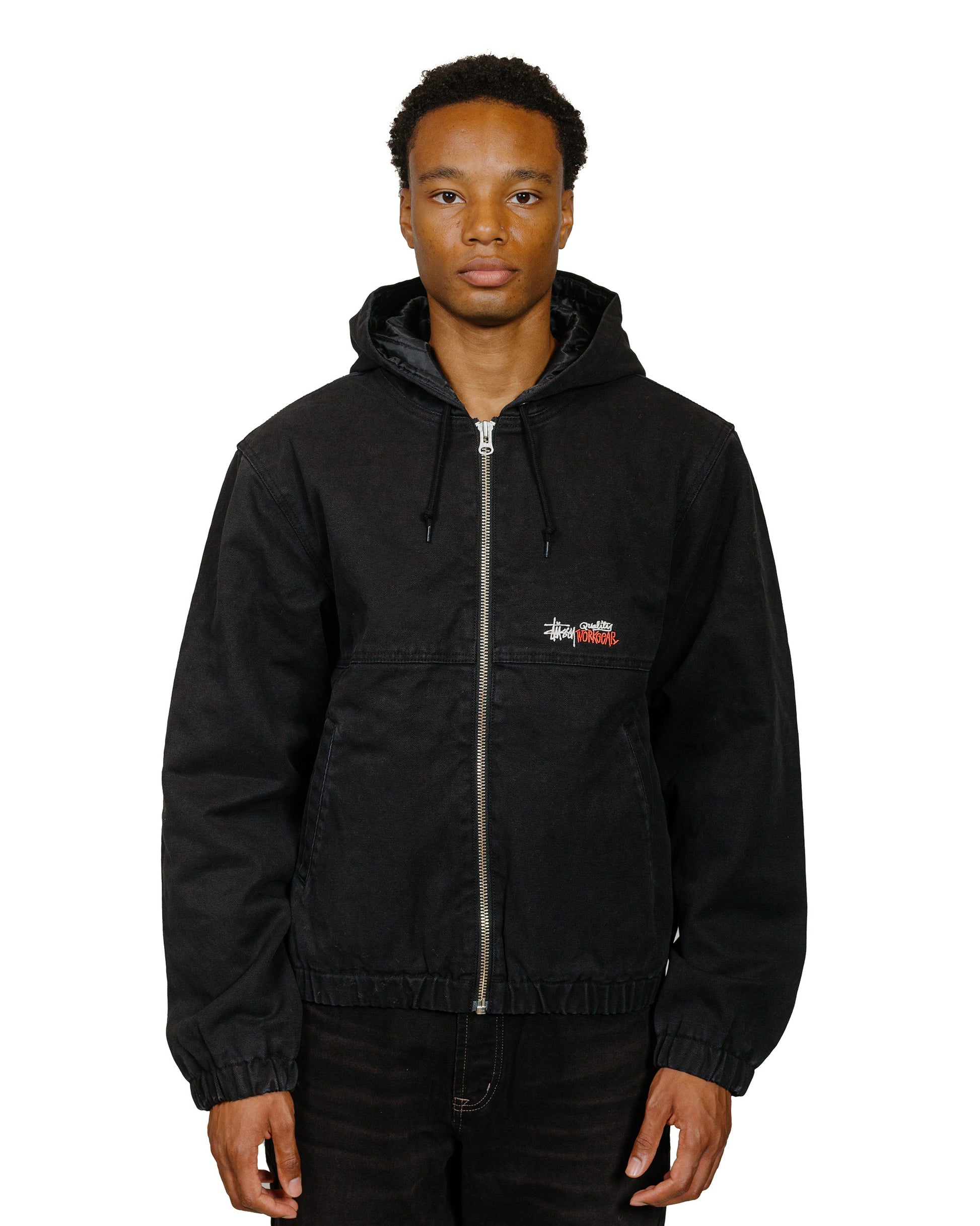 Stüssy Work Jacket Insulated Canvas Black model front