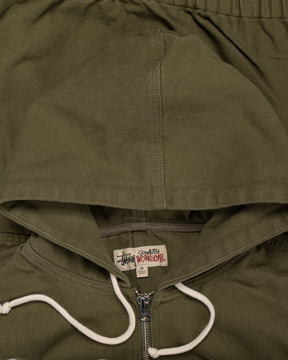 Stüssy Work Jacket Unlined Canvas Olive