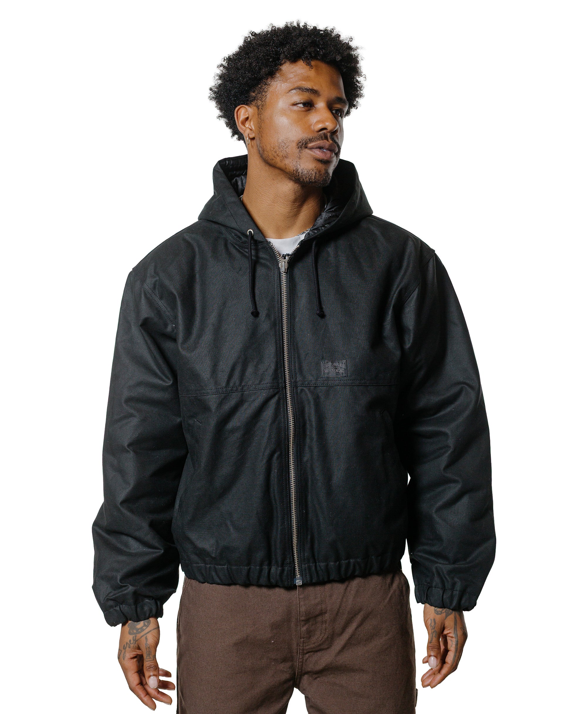 Stüssy Work Jacket Waxed Cotton Black