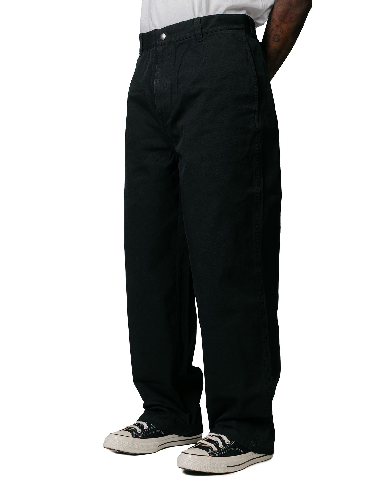 Stüssy Workgear Trouser Twill Black model front