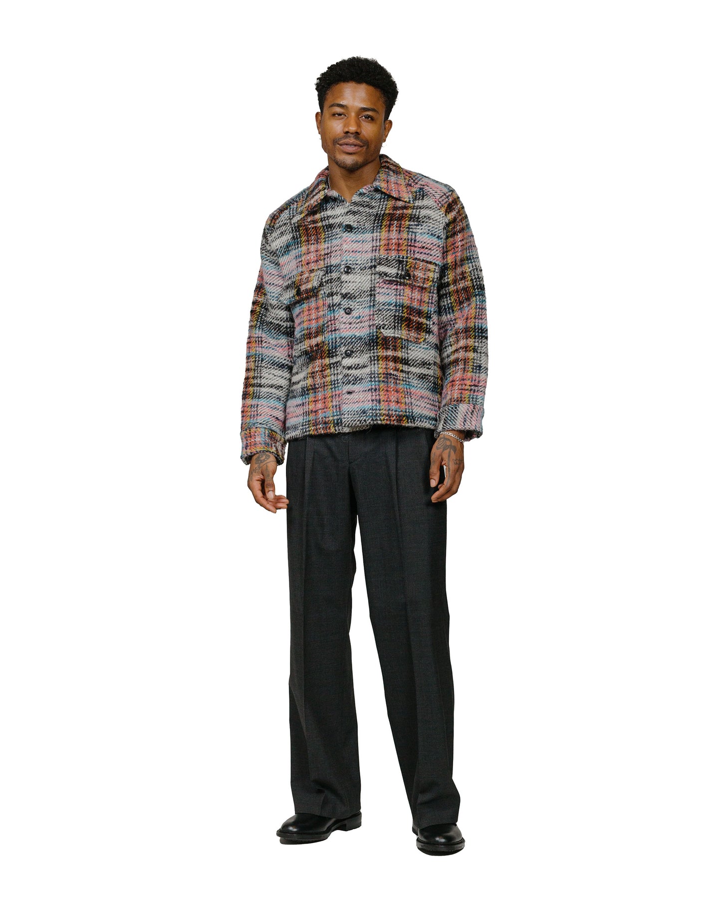 Sunflower CPO Check Shirt Multi model full