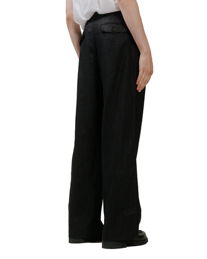 Sunflower Pleated Linen Pant Black model back