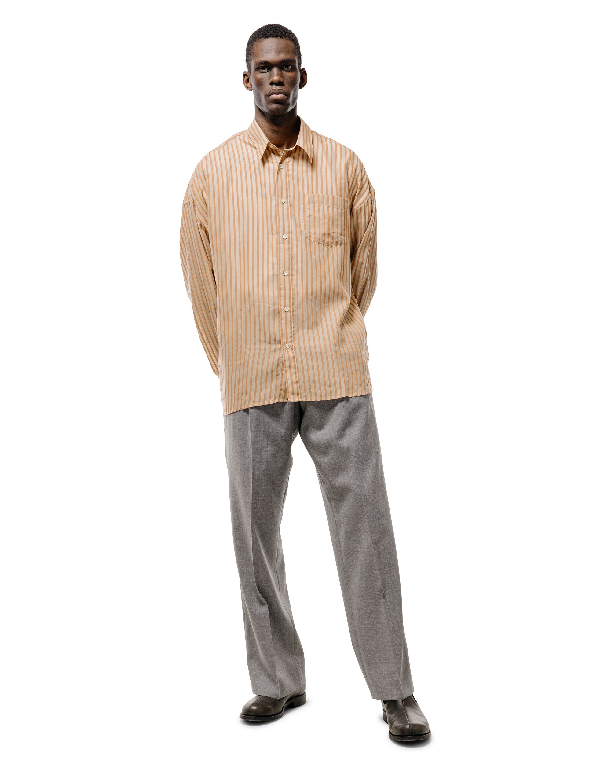 Sunflower Stable Shirt 170 Brown Stripe