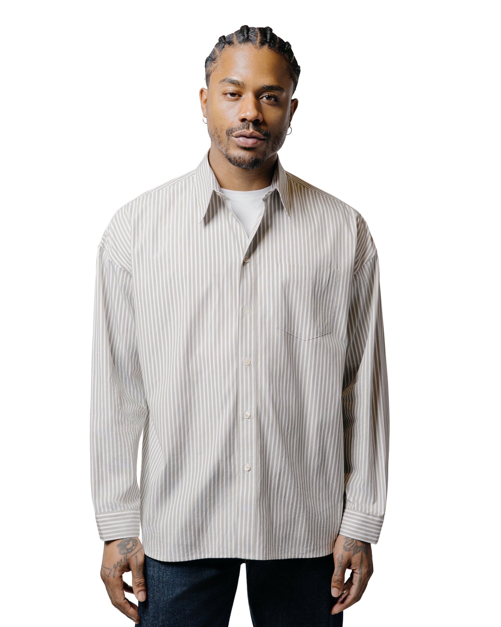 トップス SUNFLOWER 25AW stable shirt SunflowerStableShirtOffWhite-