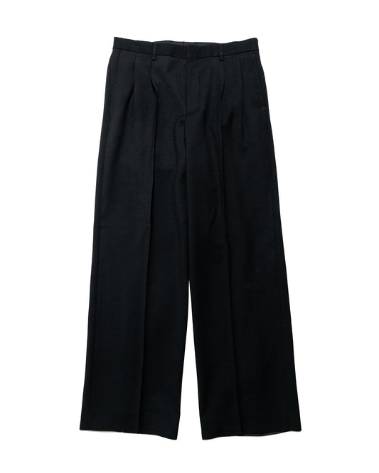 Sunflower Wide Pleated Trouser Black