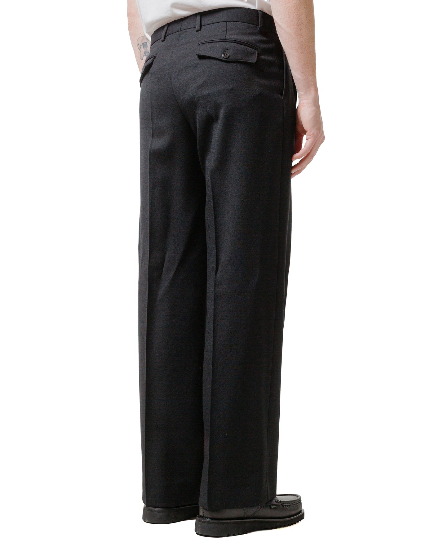 Sunflower Wide Pleated Trouser Black
