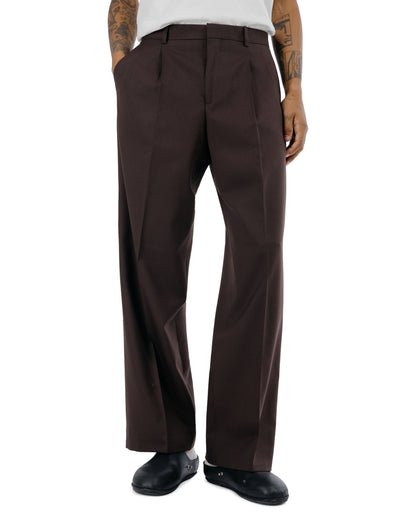 Sunflower Wide Pleated Trouser Brown
