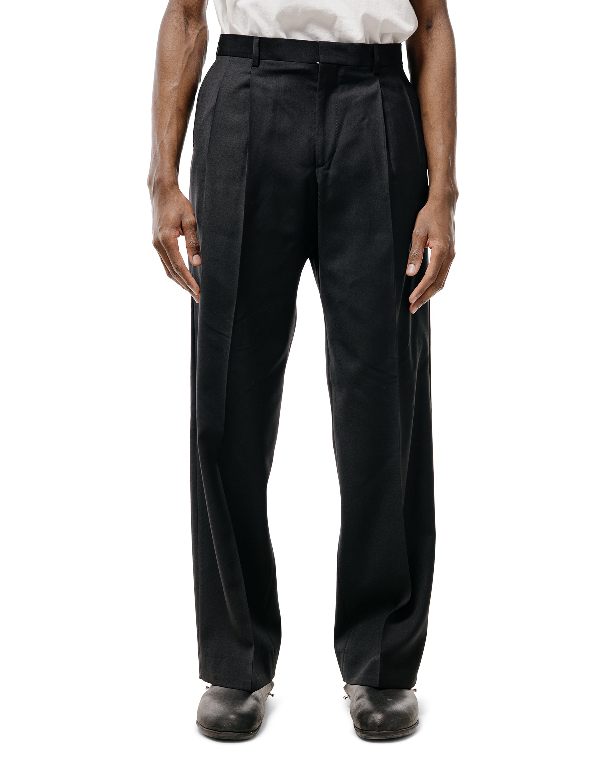 Sunflower Wide Pleated Trouser Tropical Wool 999 Black