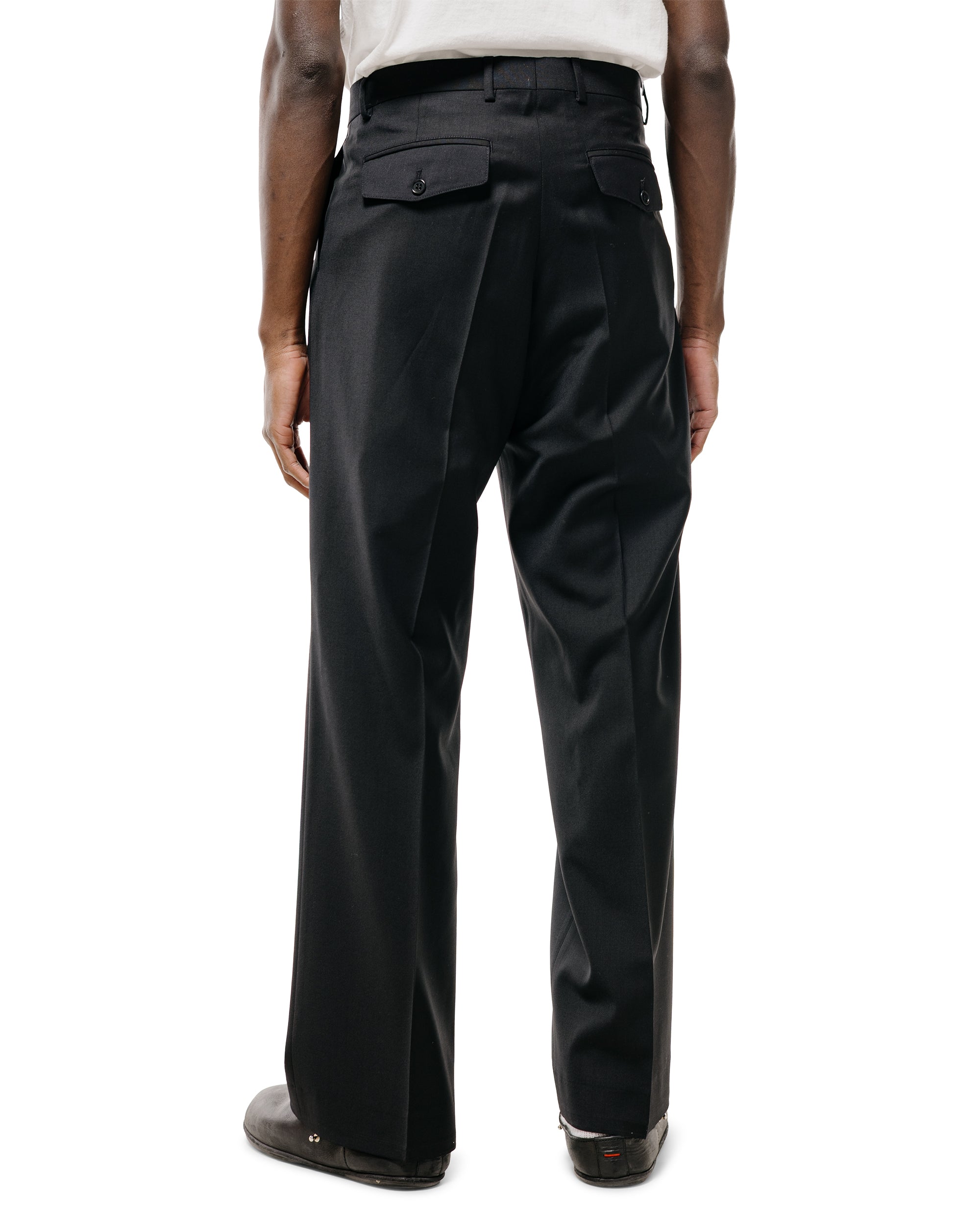 Sunflower Wide Pleated Trouser Tropical Wool 999 Black