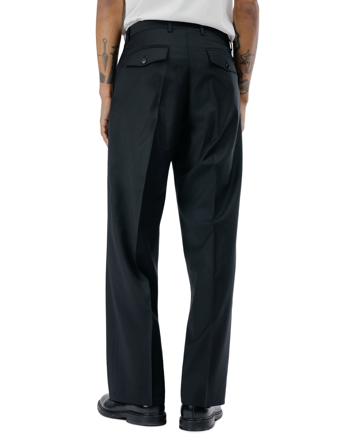 lost & found Sunflower Sunflower Wide Pleated Trouser Tropical Wool 999 Black