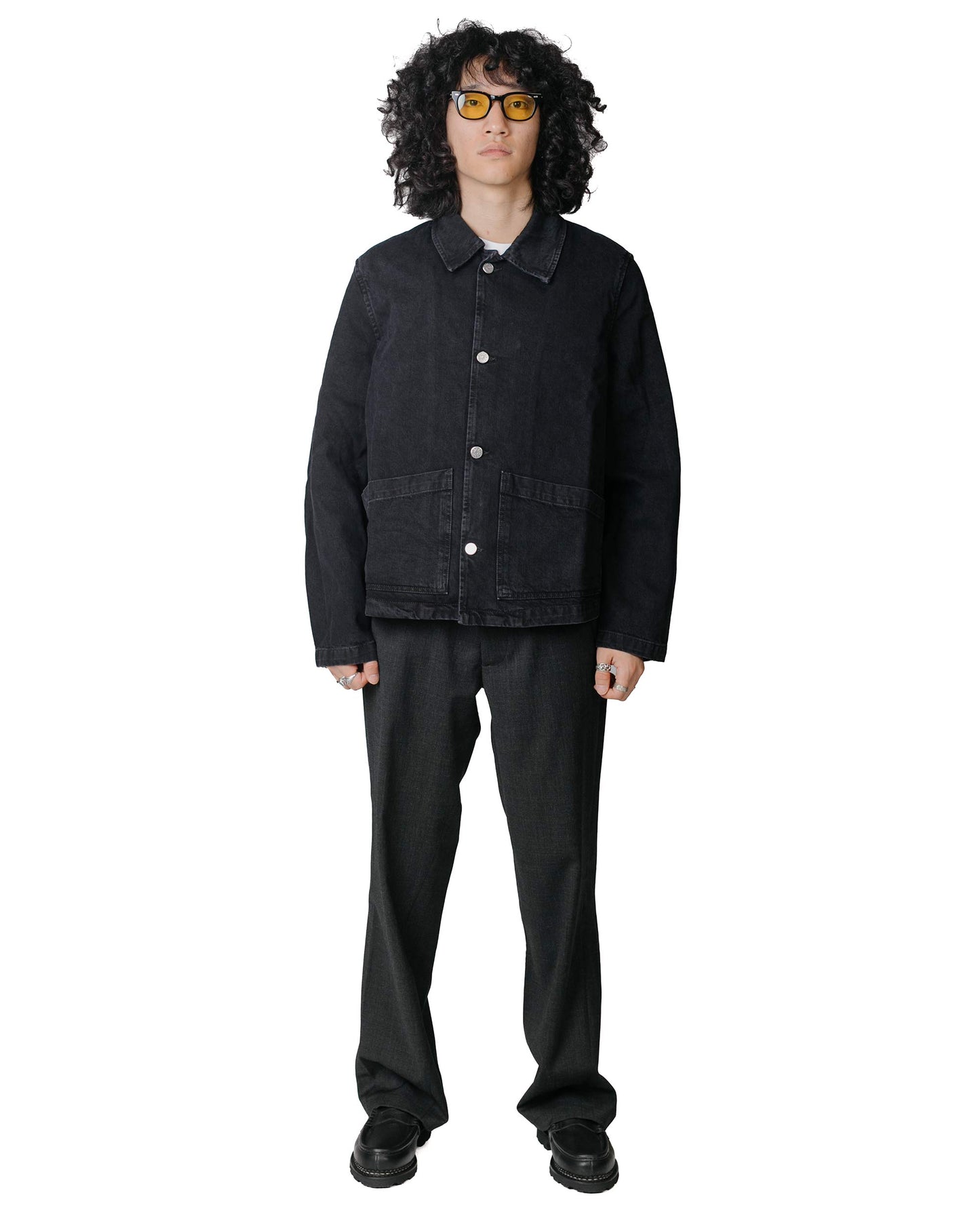 Sunflower Worker Jacket Black model full