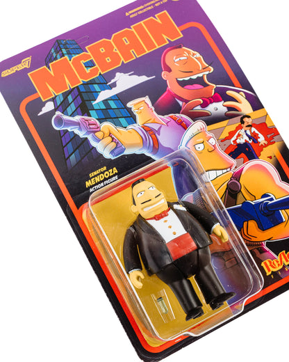 Super7 The Simpsons ReAction Wave 1 McBain Senator Mendoza