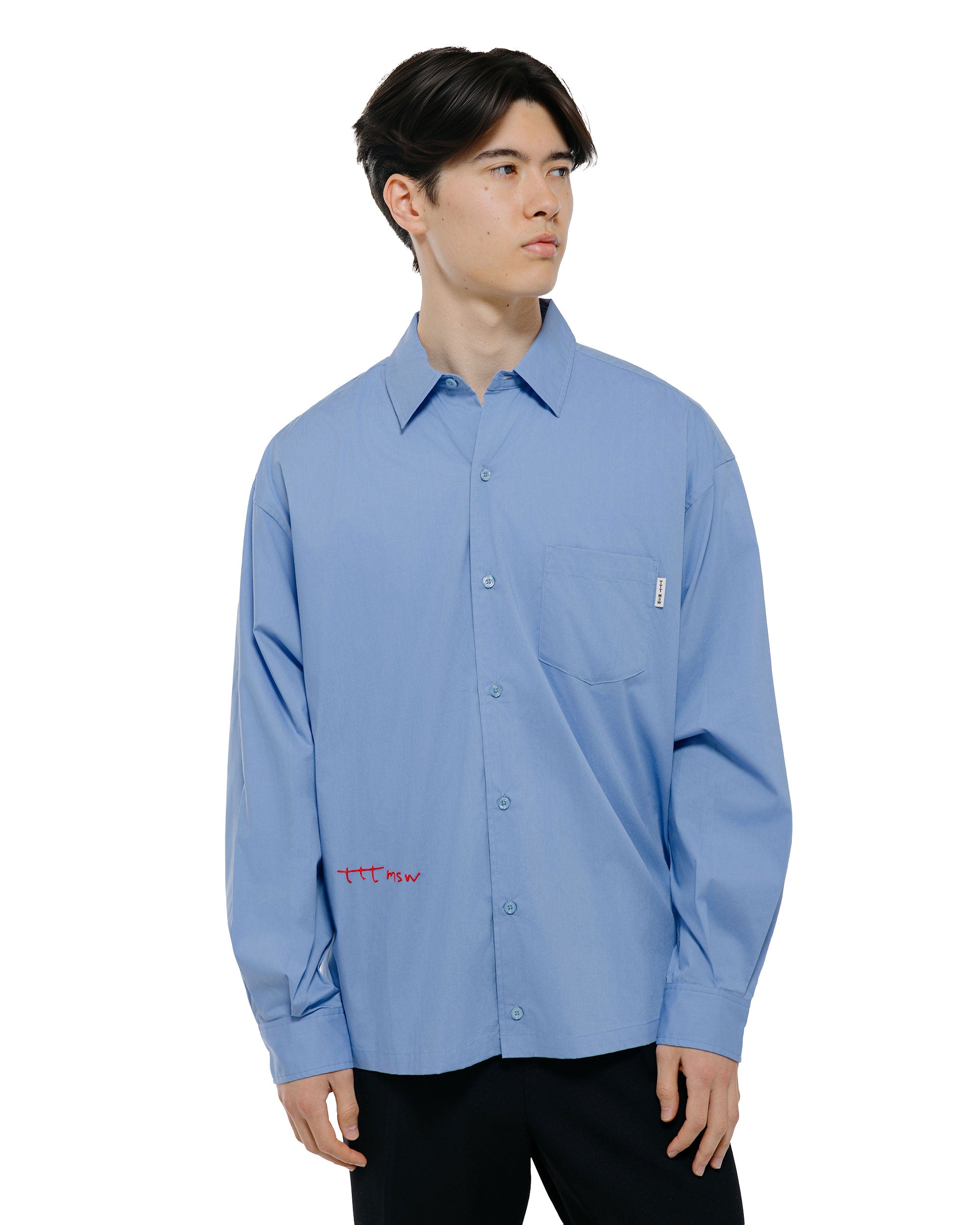 TTT MSW Regular Collar Shirt Blue